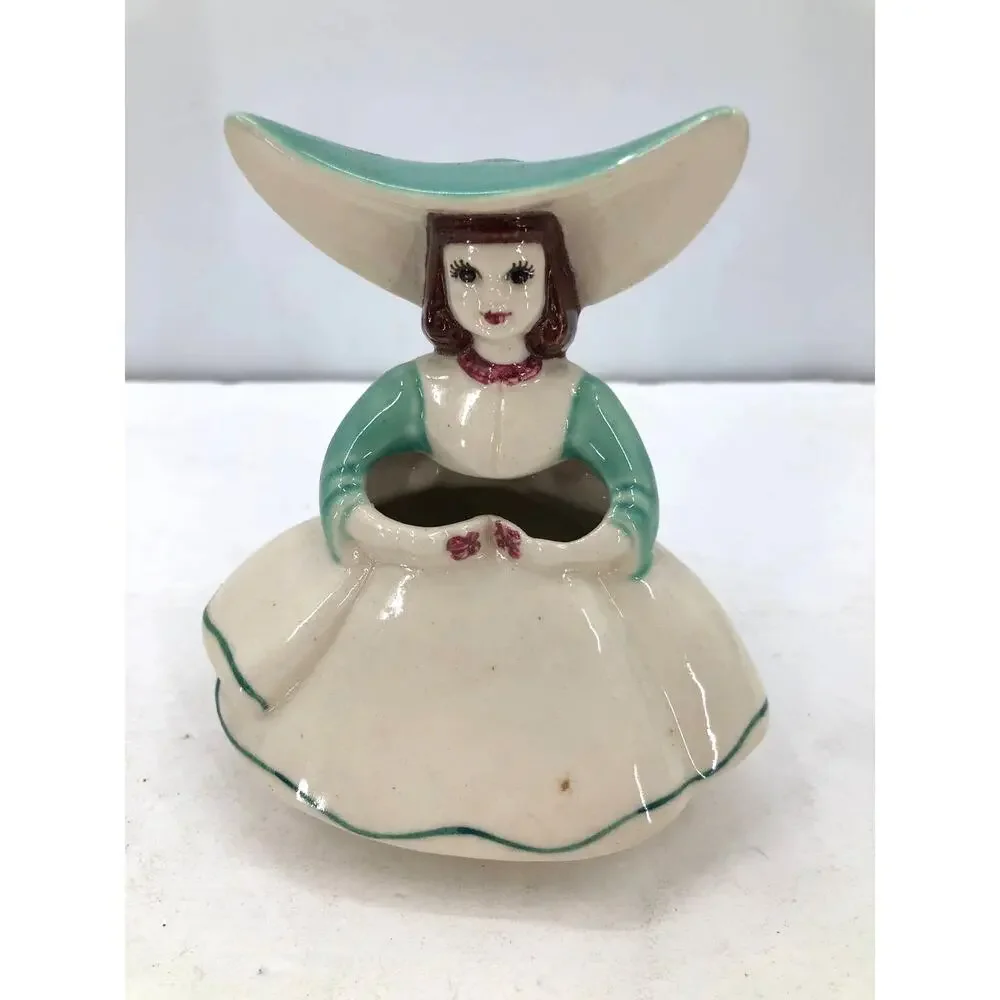 Vintage Goldammer Ceramics San Francisco Teal Girl Vase